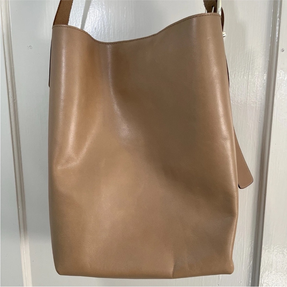 Madewell Tan Leather Tote Bag